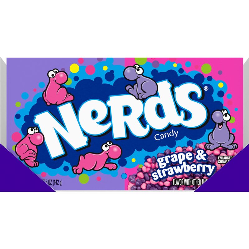 8x Wonka for The Love of Nerds Gotta Have Grape & Seriously Strawberry Candy, 141 g each - Pack of 8