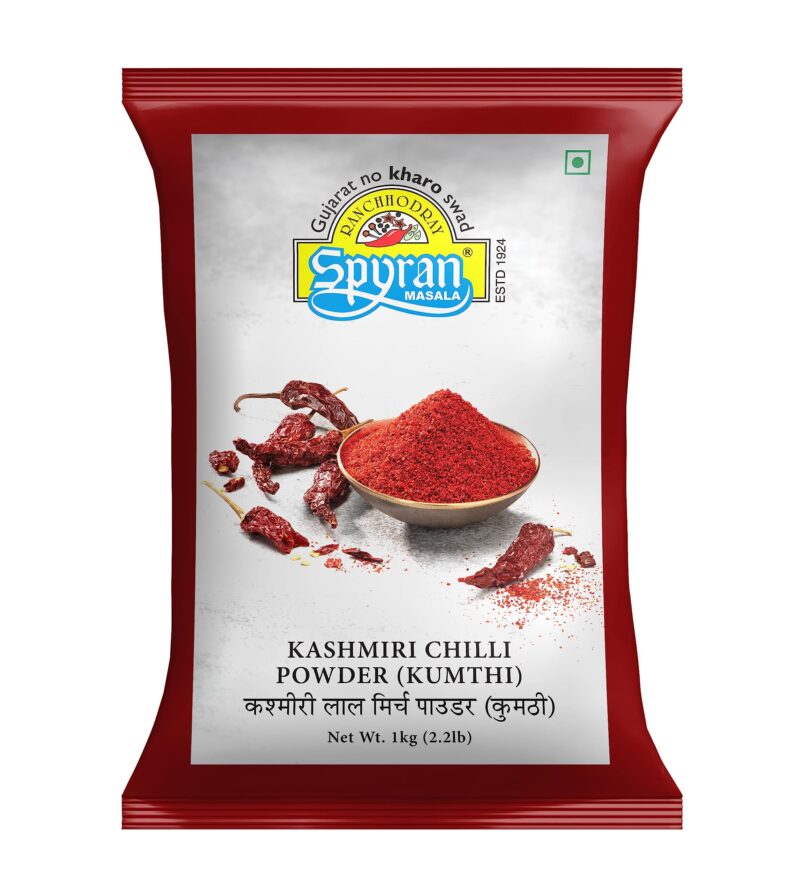 Spyran Kashmiri Red Chilli Powder, Lal Marchu Powder, 100% Natural and No Preservatives & Color 1kg