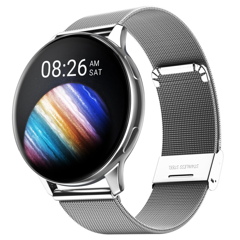 Noise Vortex Plus 1.46” AMOLED Display, AoD, BT Calling, Sleek Metal Finish, 7 Days Battery Life, All New OS with 100+ Watch Faces & Health Suite (Silver Link)