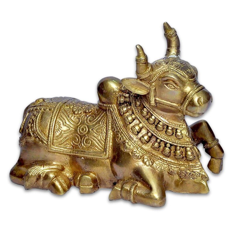 Shubh Sanket Vastu Brass Nandi Bull 7 x 5 inches
