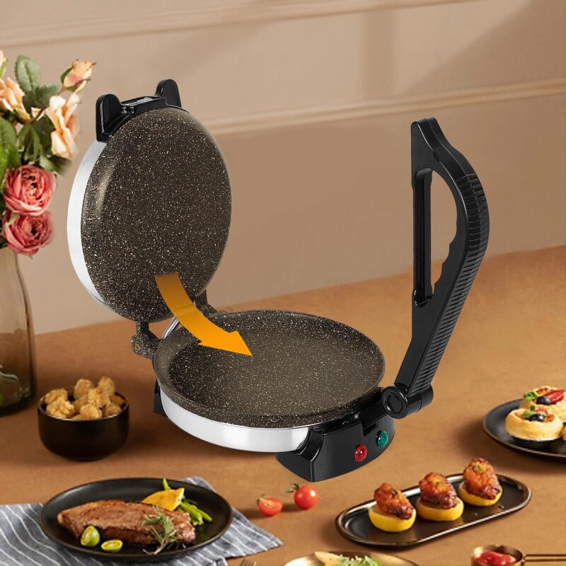 Enem Multipurpose Roti Maker, for Making Roti/Paratha/Omelette/Thepla, with 1 Year Warranty & Customer Support from Enem, Stainless Steel Roti Maker, 950 watts - Image 3