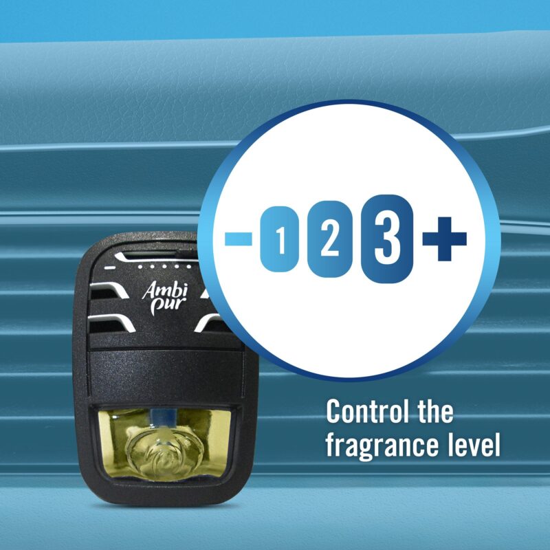 5x Ambi Pur Vanilla Bouquet Car Air Freshener Starter Kit Liquid (7.5ml each) - Pack of 5 - Image 5