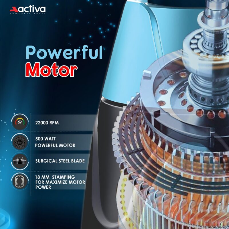 ACTIVA Megamix 1000 W Powerful Motor Mixer Grinder With 4 Jars | 2 Years Motor Warranty, Red - Image 3