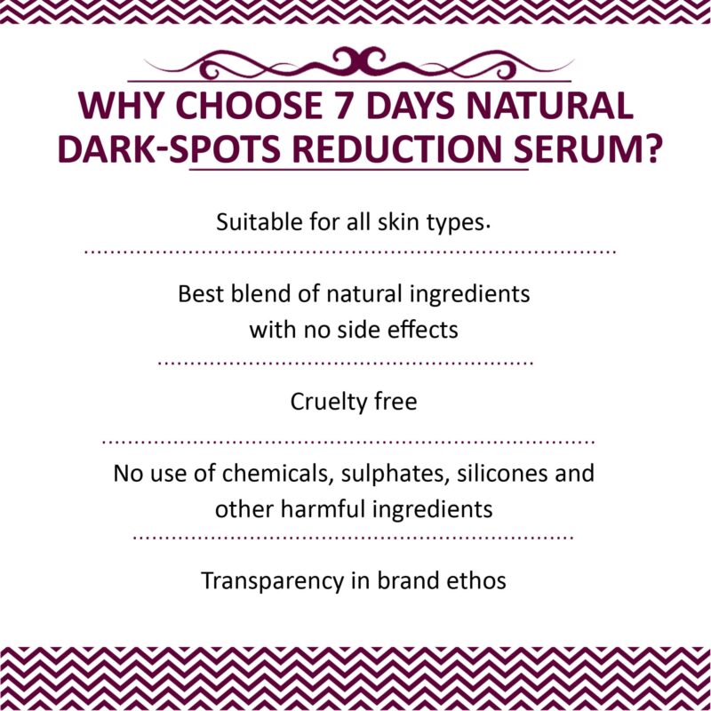 7 DAYS Dark Spots Serum for Men & Women | Daily Face Serum for Glowing Skin, Oily Skin & Dark Spots(30 Ml) - Image 4