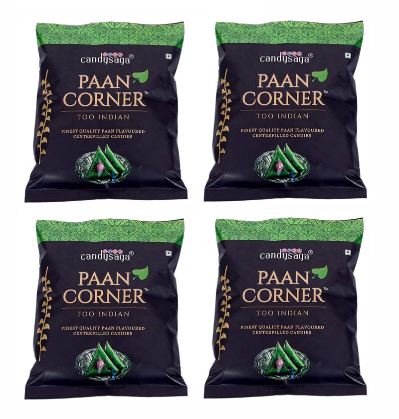 4x CandySaga Paan Corner Paan Flavoured Candy (Packet) (Pack Of 4) - 1860 Gram