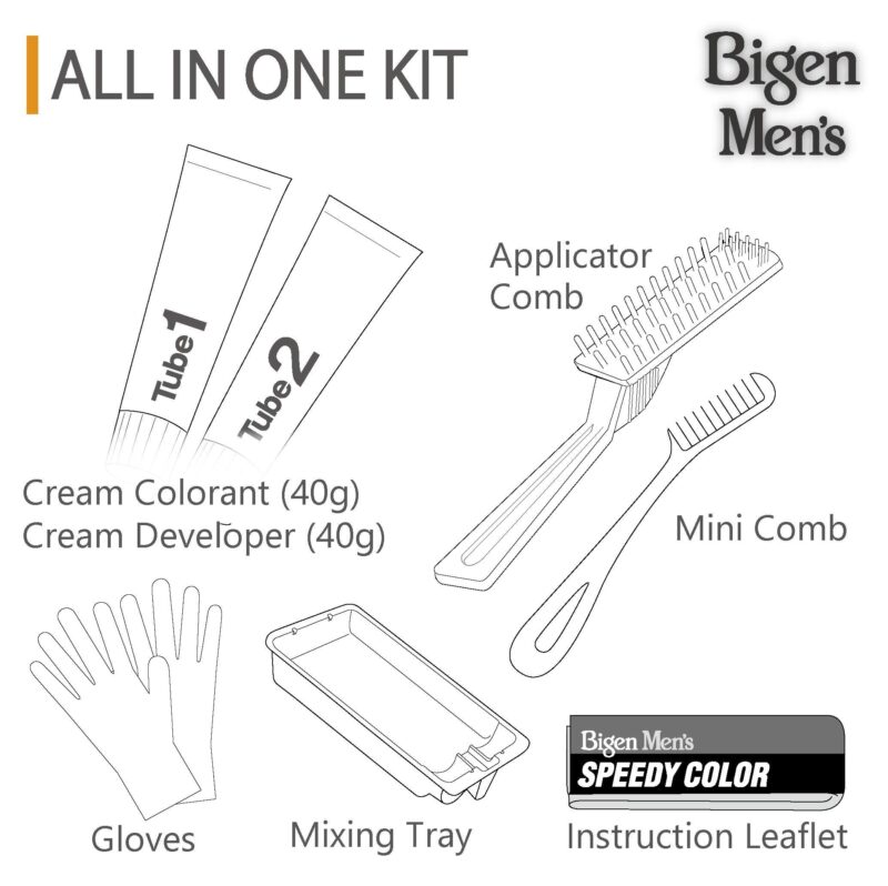 Bigen Men's Speedy Color, Hair Color, 80g - Dark Brown 103 (Pack of 1) - Image 8