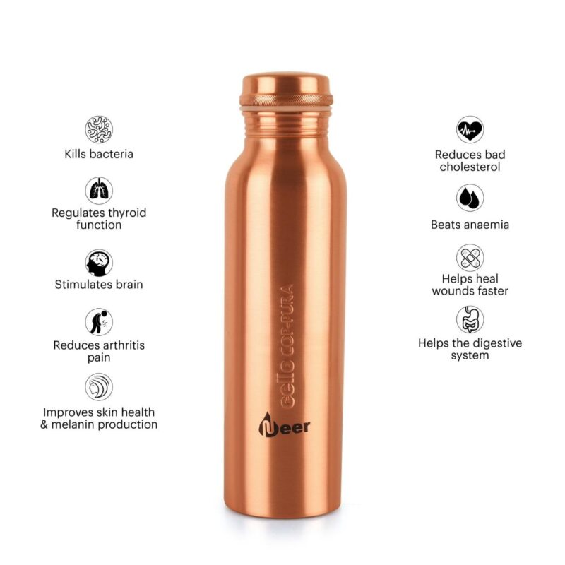Cop-Pura Neer Copper Water Bottle, 1000ml - Image 4