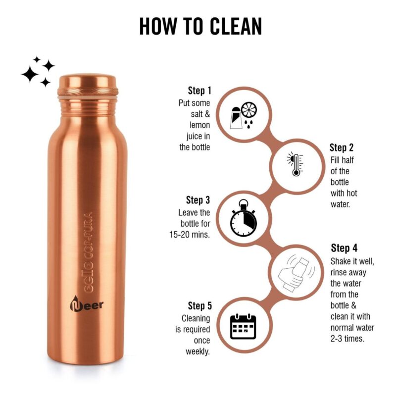Cop-Pura Neer Copper Water Bottle, 1000ml - Image 7