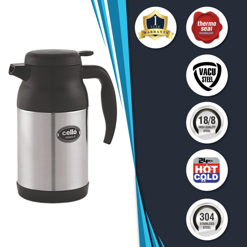 Armour Double Walled Vacuum Insulated Carafe, 1200ml - Image 3