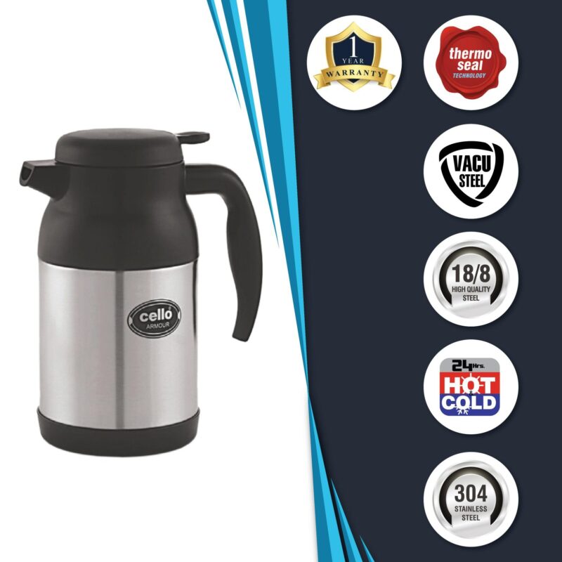 Armour Double Walled Vacuum Insulated Carafe, 800ml - Image 3