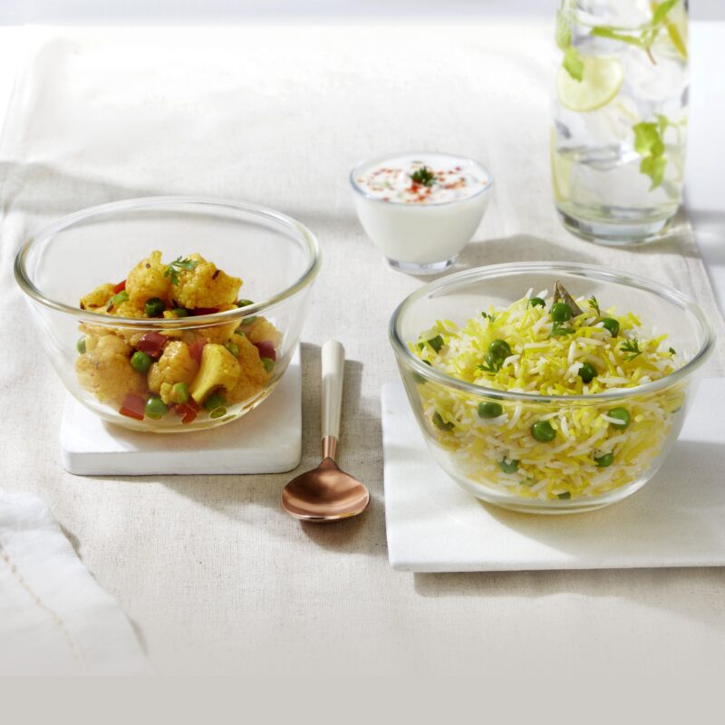 Clear|Ornella Glass Mixing Bowl Set, Set of 2 / 500ml