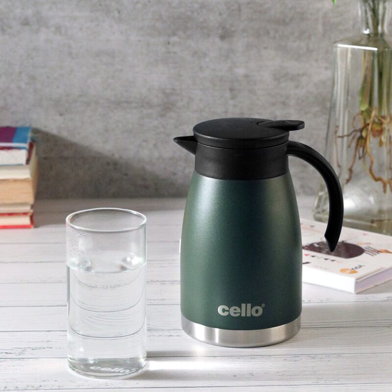 Green|Duro Pot Double Walled Vacuum Insulated Teapot, 800ml / 800ml