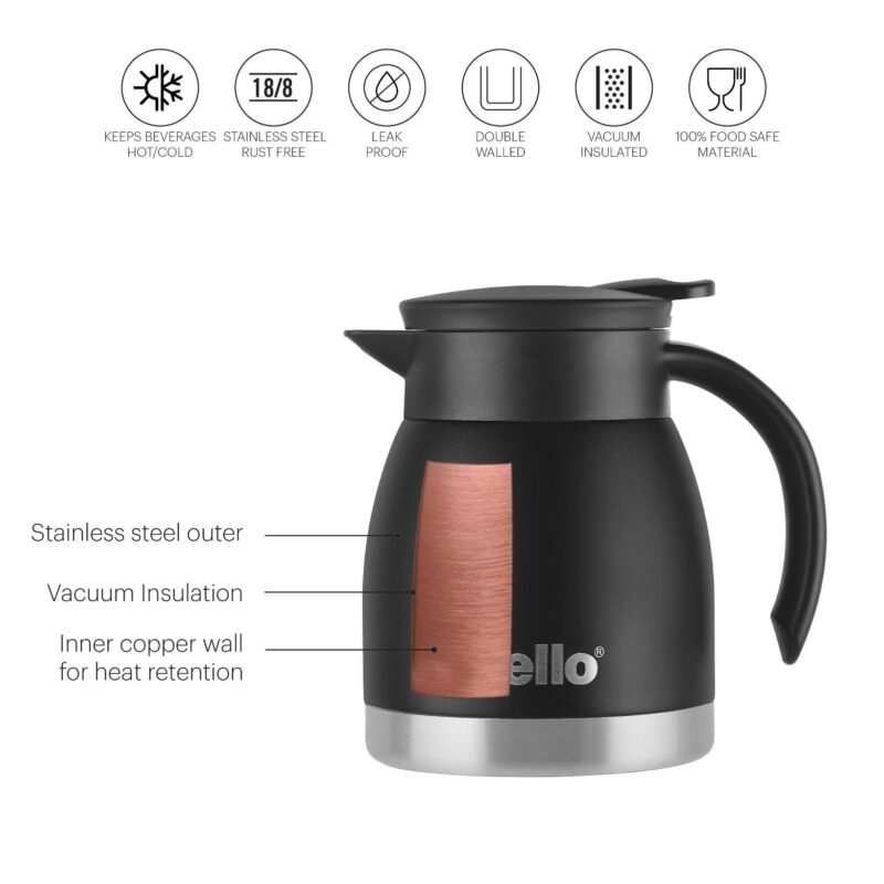 Duro Pot Double Walled Vacuum Insulated Teapot, 600ml - Image 5