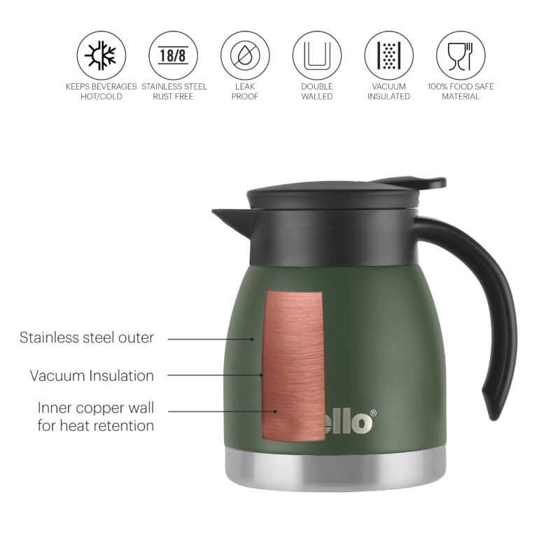Duro Pot Double Walled Vacuum Insulated Teapot, 600ml - Image 6