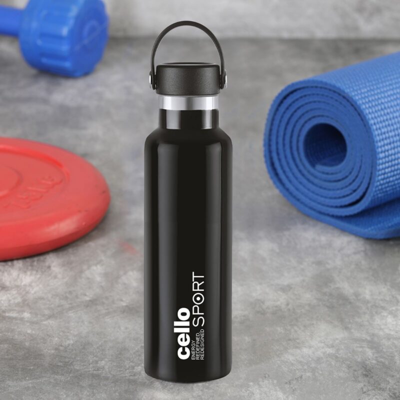 Black|Aqua Bliss Flask, Vacusteel Water Bottle / 800ml