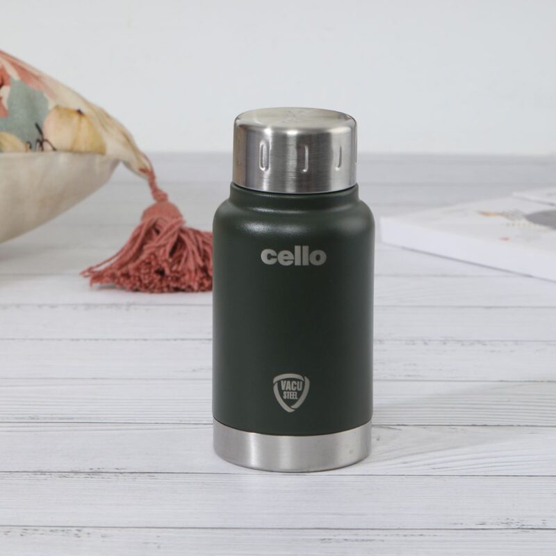 Green|Duro Top Flask, Vacusteel Water Bottle / 180ml