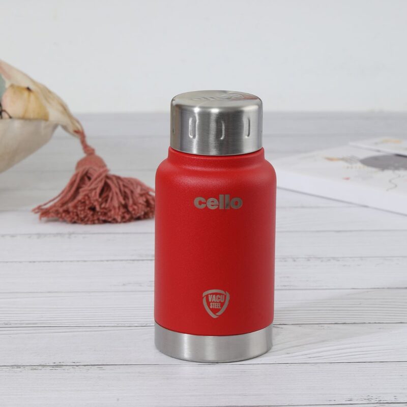 Red|Duro Top Flask, Vacusteel Water Bottle / 180ml