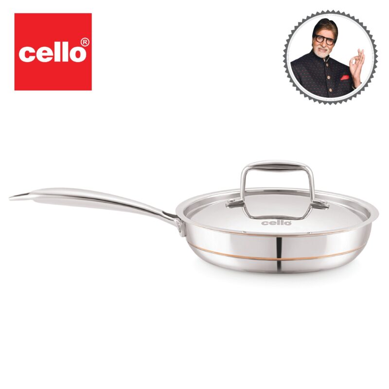 5-Ply Stainless Steel Fry Pan with Lid - Image 17