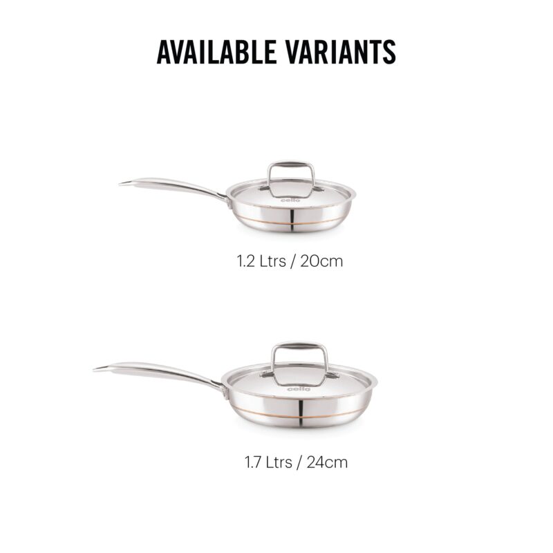 5-Ply Stainless Steel Fry Pan with Lid - Image 16