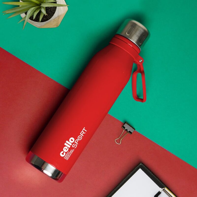 Red|Bentley Flask, Vacusteel Water Bottle, 600ml / 600ml