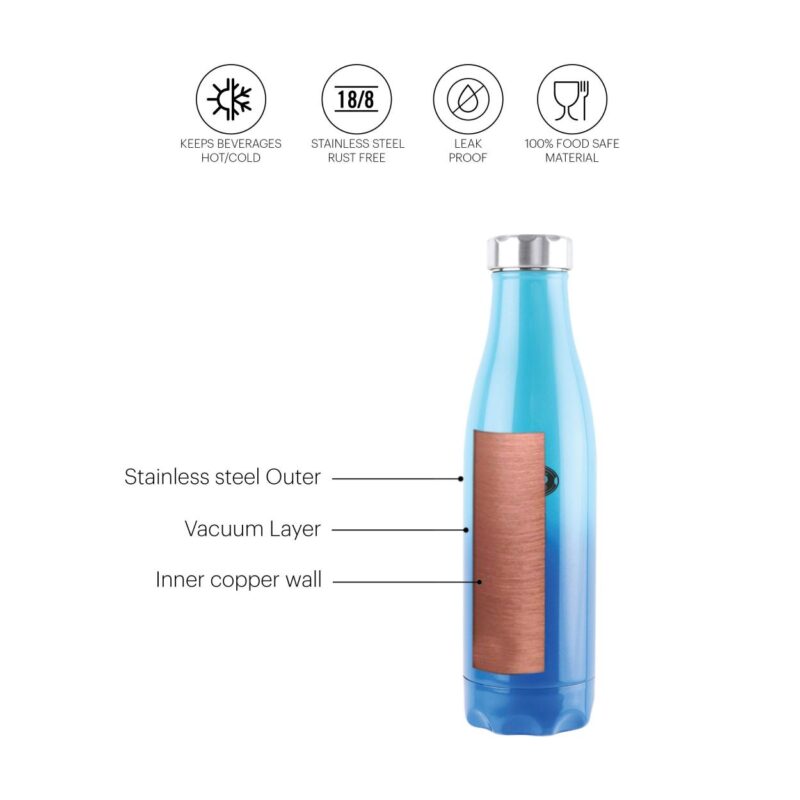 Colourmate Flask, Vacusteel Water Bottle, 500ml - Image 9