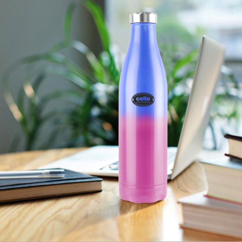 Blue Purple|Colourmate Flask, Vacusteel Water Bottle, 800ml / 800ml