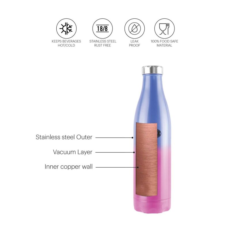 Colourmate Flask, Vacusteel Water Bottle, 800ml - Image 8