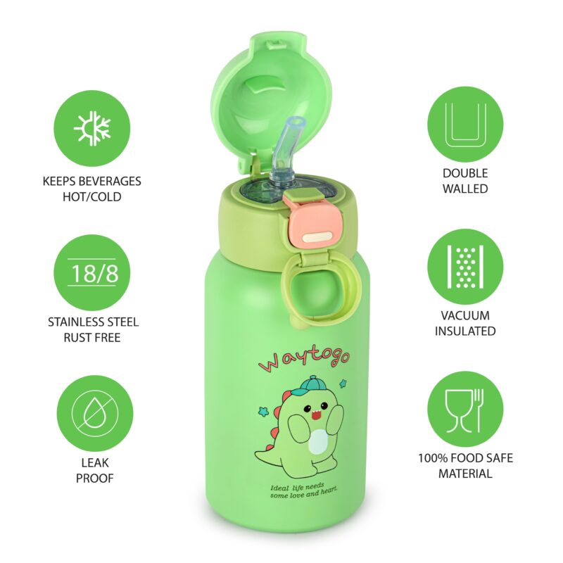 Babybop Hot & Cold Stainless Steel Kids Water Bottle, 500ml - Image 11