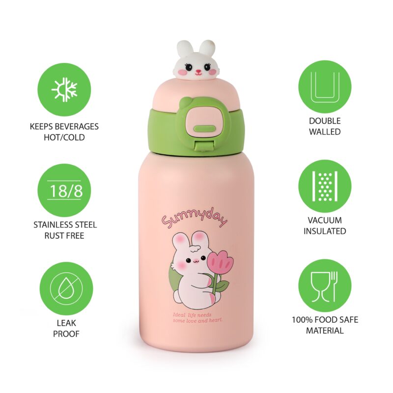 Babybop Hot & Cold Stainless Steel Kids Water Bottle, 500ml - Image 12