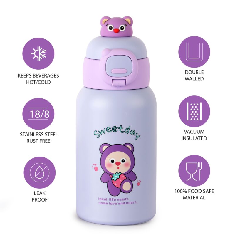 Babybop Hot & Cold Stainless Steel Kids Water Bottle, 500ml - Image 13