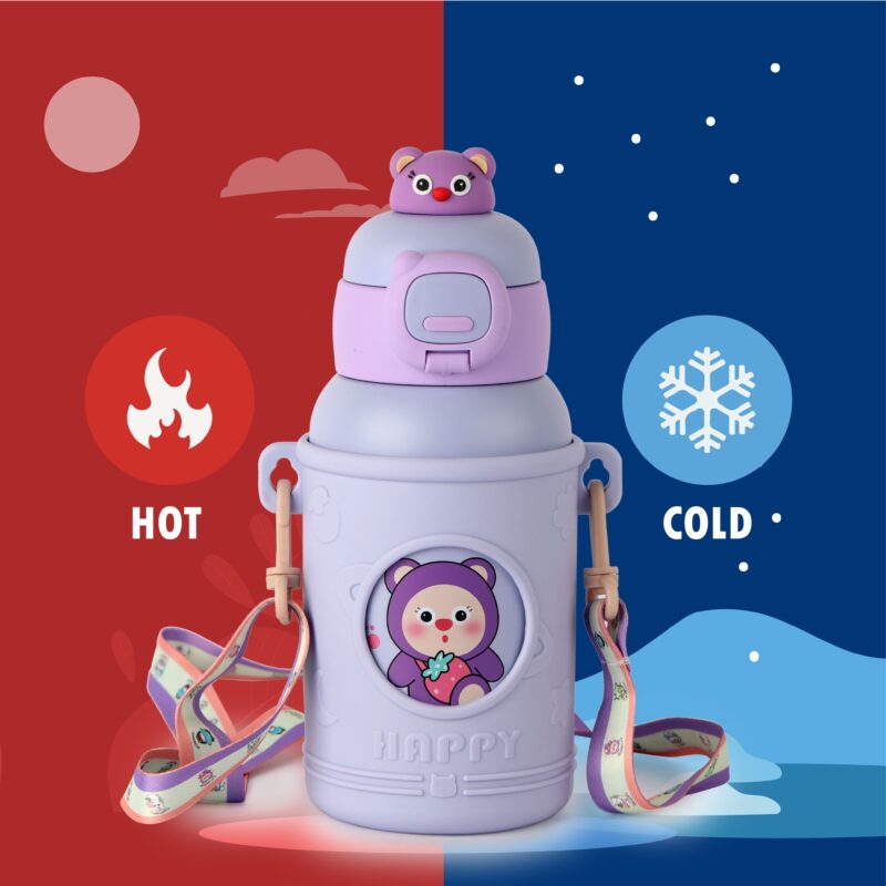 Babybop Hot & Cold Stainless Steel Kids Water Bottle, 500ml - Image 18