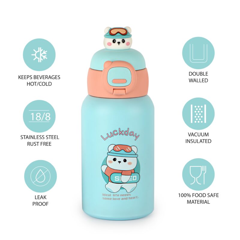 Babybop Hot & Cold Stainless Steel Kids Water Bottle, 500ml - Image 14