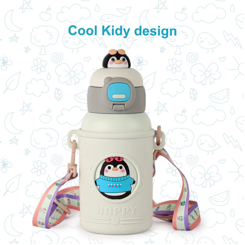 Babybop Hot & Cold Stainless Steel Kids Water Bottle, 500ml - Image 25
