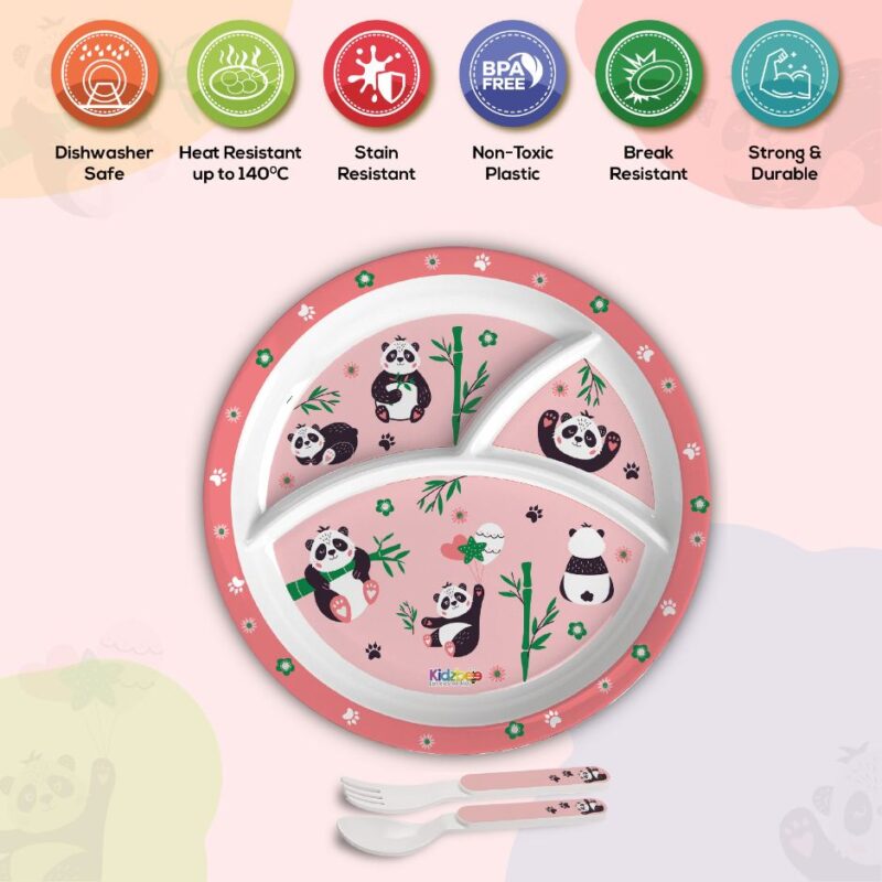 Bamboo Buddies Kids Melamine Meal, Set of 3 - Image 15