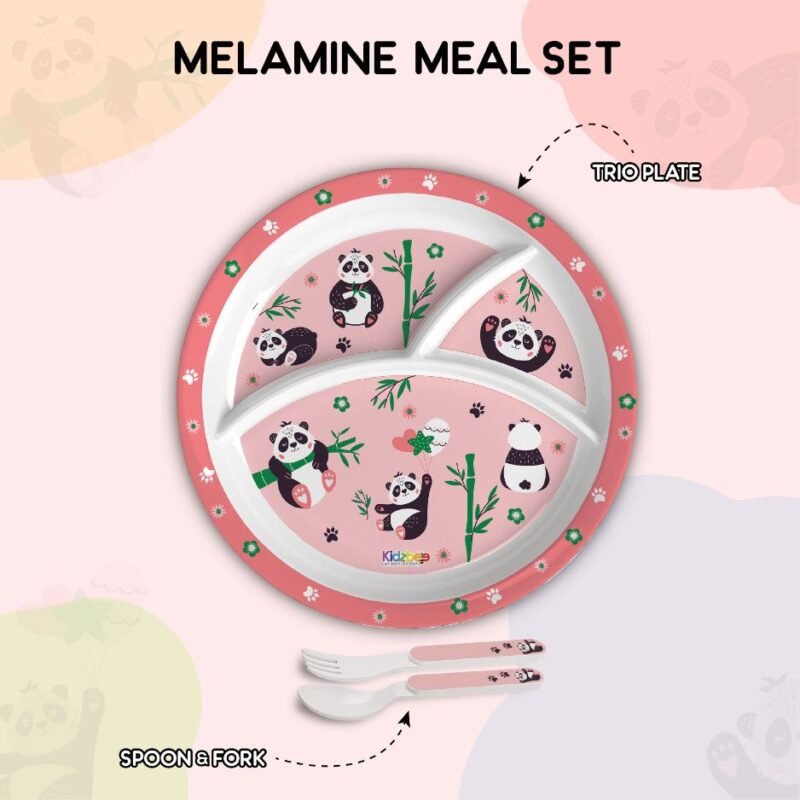 Bamboo Buddies Kids Melamine Meal, Set of 3 - Image 13