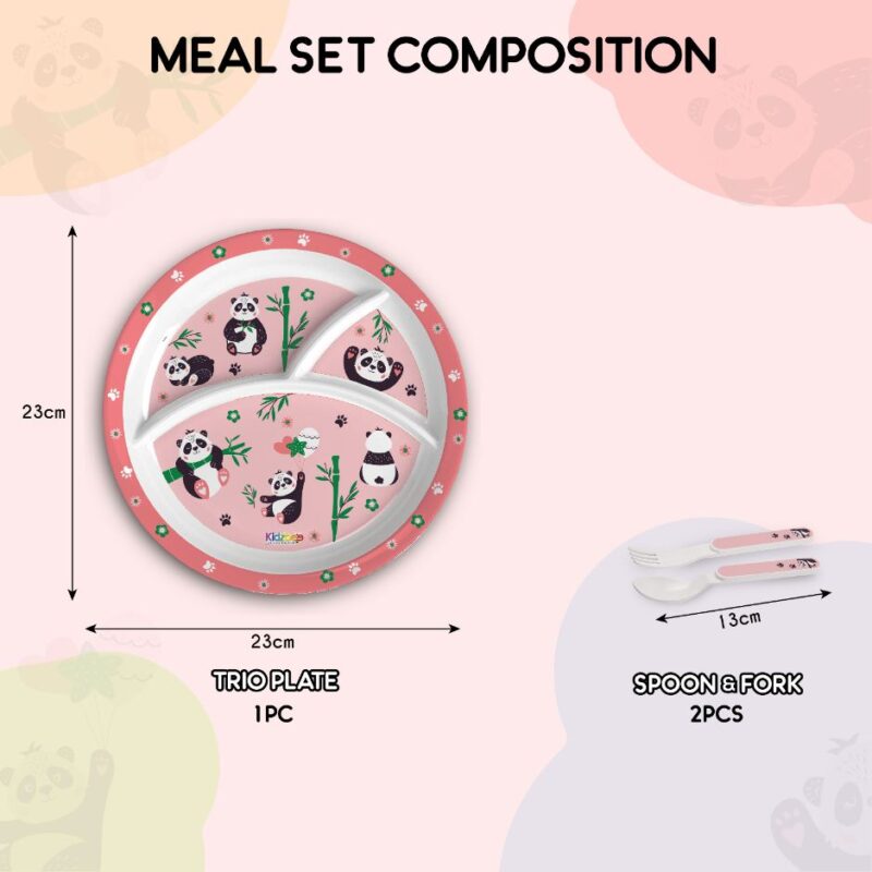 Bamboo Buddies Kids Melamine Meal, Set of 3 - Image 9