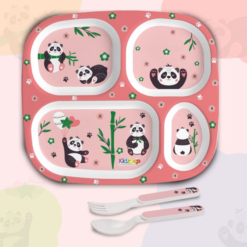 Bamboo Buddies Kids Melamine Meal, Set of 3 Quadmeal