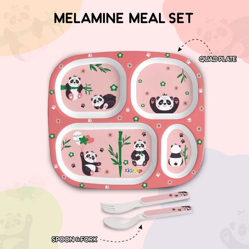 Bamboo Buddies Kids Melamine Meal, Set of 3 - Image 12