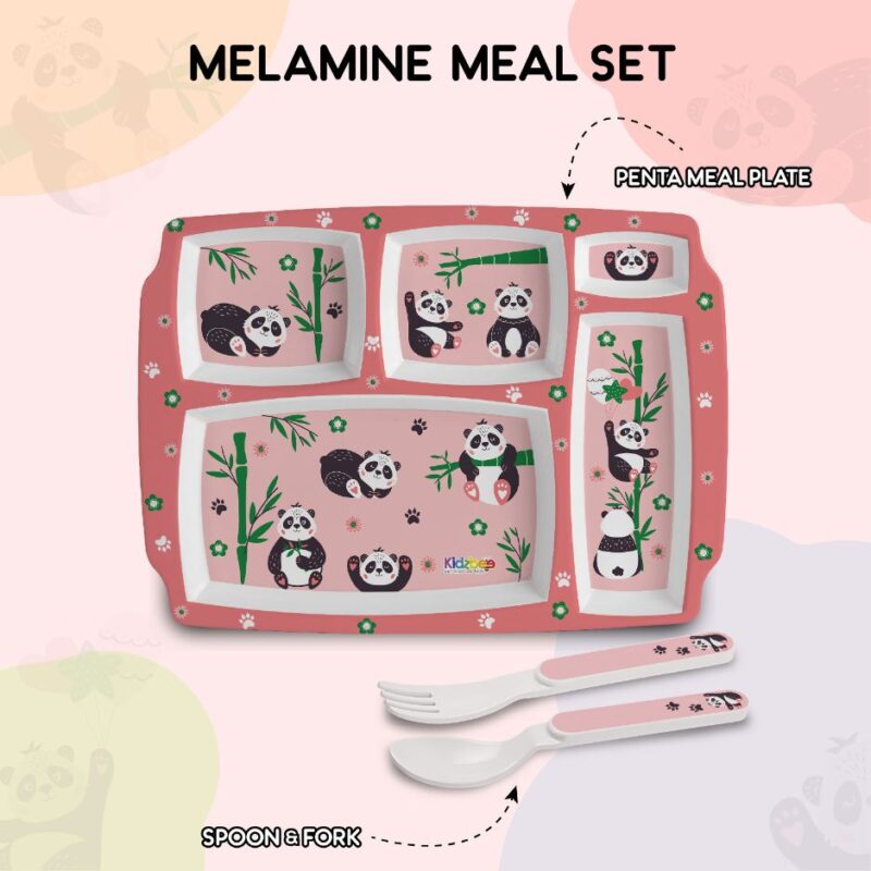 Bamboo Buddies Kids Melamine Meal, Set of 3 - Image 5