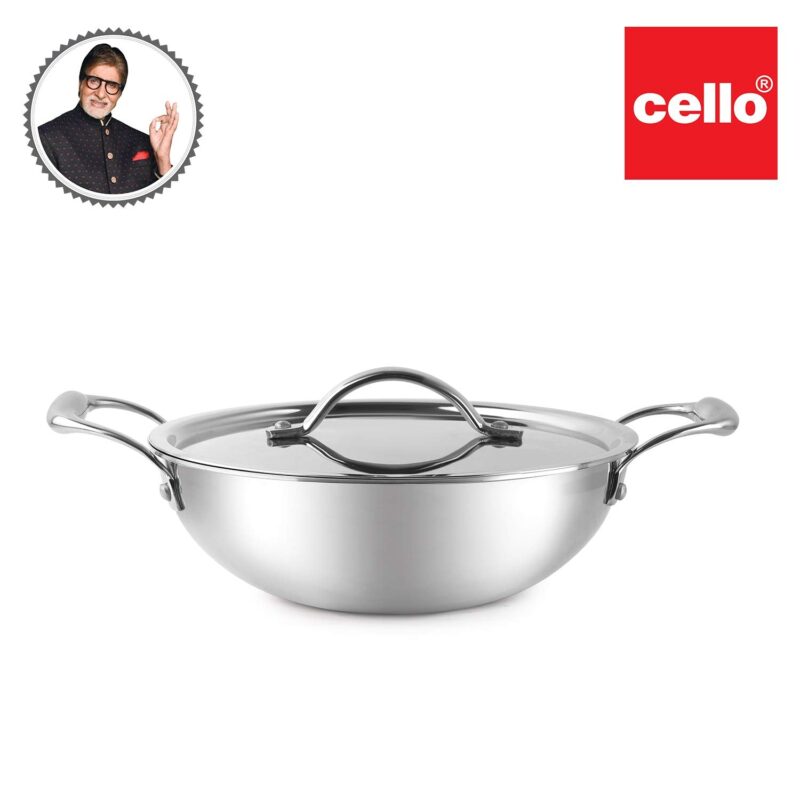 Armour Tri-Ply Induction Base Kadhai with Lid - Image 11