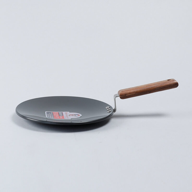 Ebony 25 cm Roti Tawa | Wooden Handle With Rivets | Hard Anodized Aluminium | Non Stick Tawa | 4.88 mm | 2 Years Warranty | Black - Image 7
