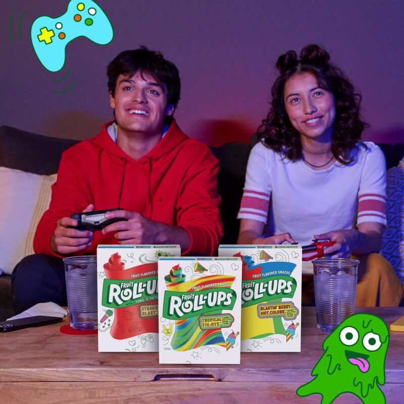 Betty Crocker Fruit Roll-Ups Tropical Tie-Dye Snacks, 141g - Image 3