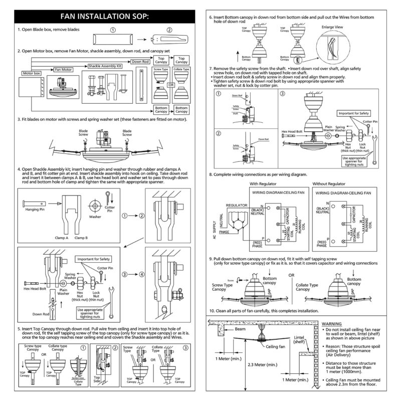 anchor by panasonic Ventus 600mm Ceiling Fan (Honey Gold Briken) - Image 2