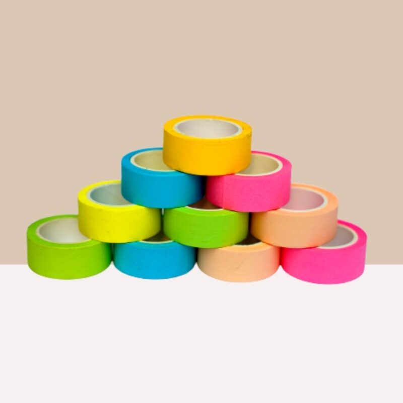 Coloured Washi Tape ( Pack of 6 Pieces )