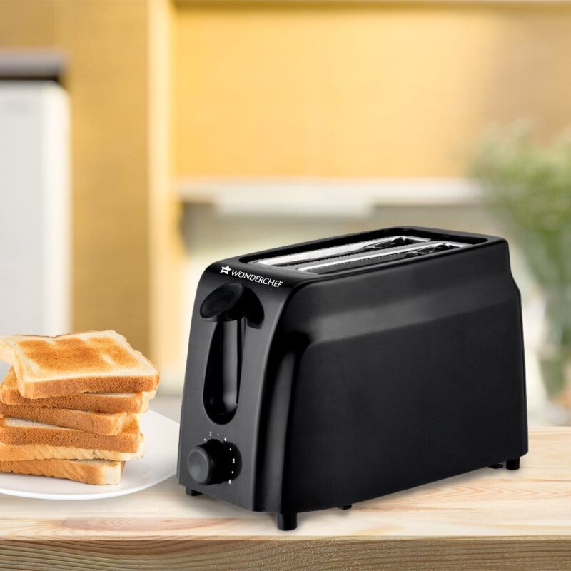 Acura Plus Pop Up Slice Toaster, 750W, 7 Browning Controls, Removable Crumb Tray, 2 Years Warranty, Black - Image 11