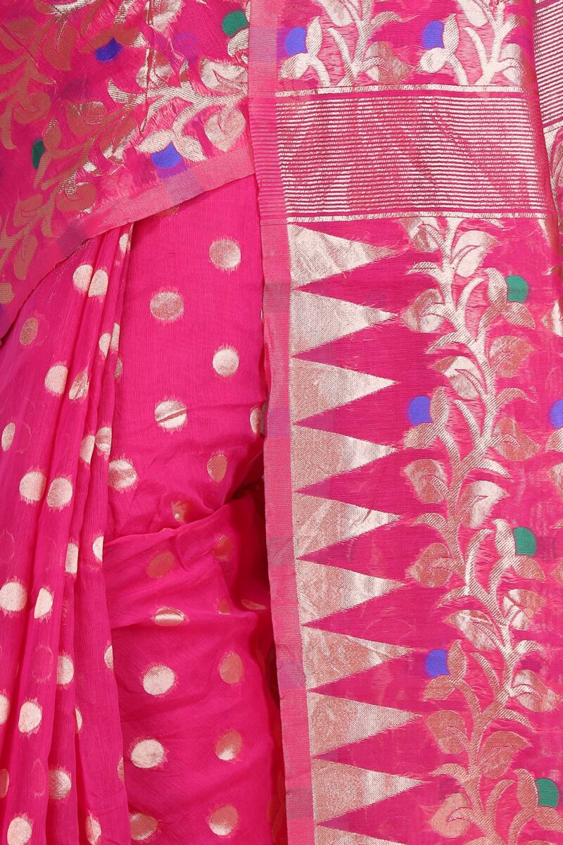 CRAFTONI Allover Exclusive Women's Cotton Silk Dhakai Soft Jamdani Sarees - Image 4