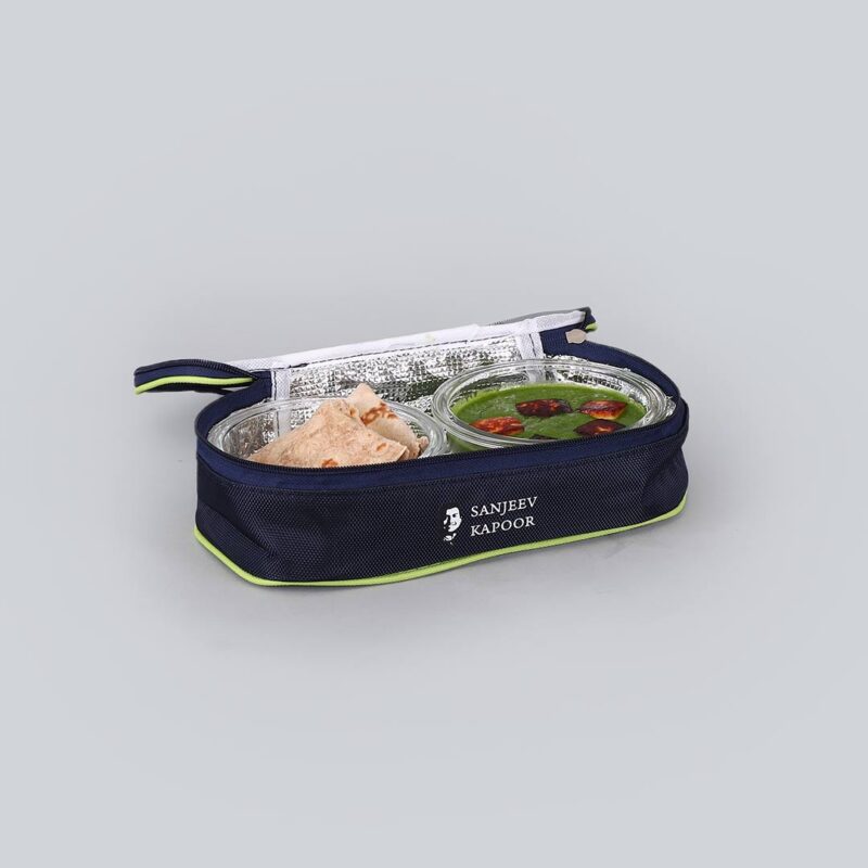 Boston Round Glass Lunch Boxes With Insulated Bag 400ml - Set Of 2 Pcs - Image 2