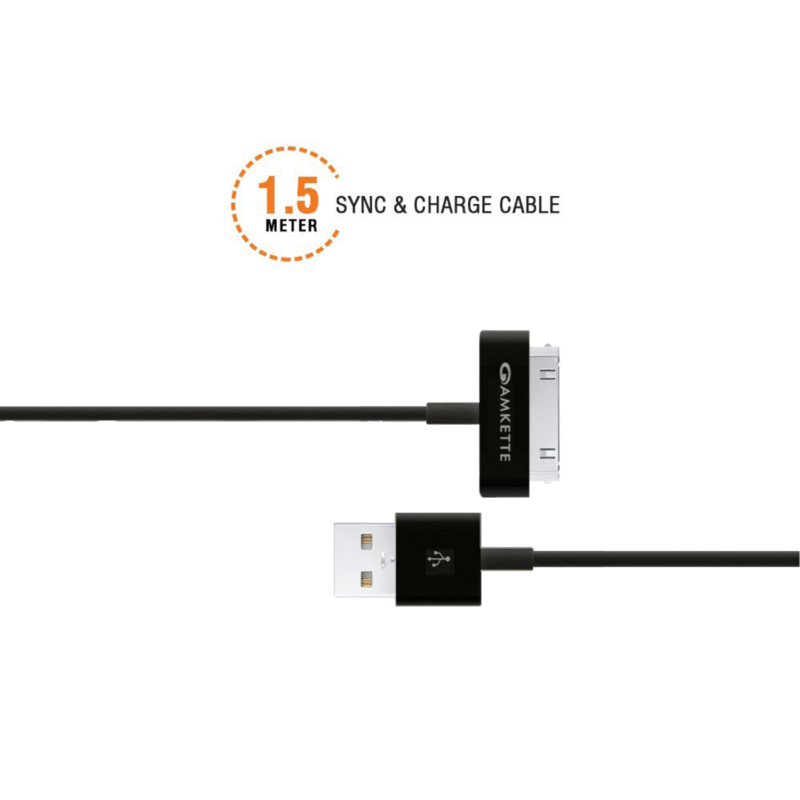 30 Pin iPhone/iPad Flat USB Cable (1.5m) - Image 3