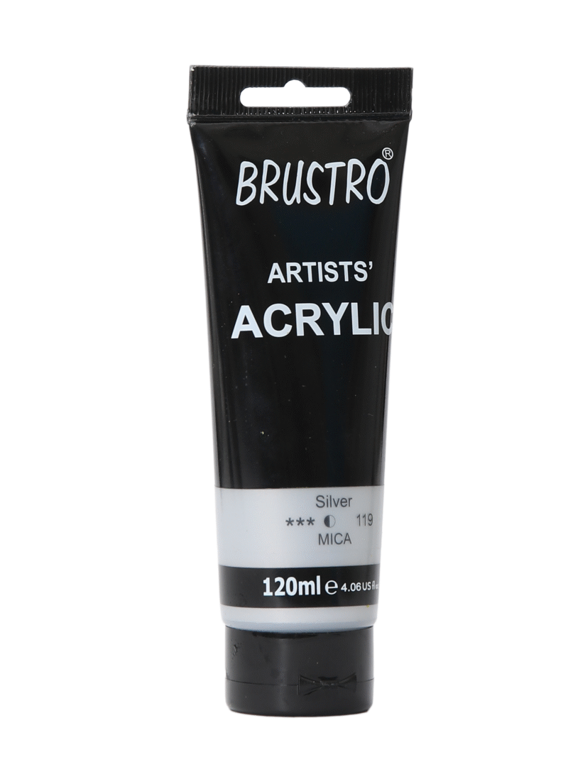 Brustro Arists' Acrylic 120ml Silver - Image 4