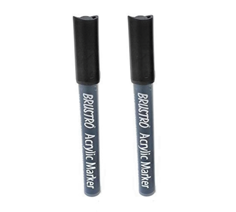 Brustro Acrylic Paint Marker Black Set of 2. - Image 2